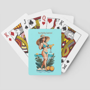 Bikini Babe Big Hat- Big Cocktail Thunder_Cove Playing Cards