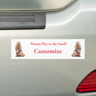 Bikini Beach Girl Thunder_Cove Bumper Sticker