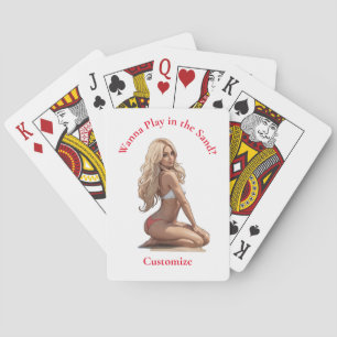 Bikini Beach Girl Thunder_Cove  Playing Cards
