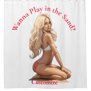 Bikini Beach Girl Thunder_Cove  Shower Curtain