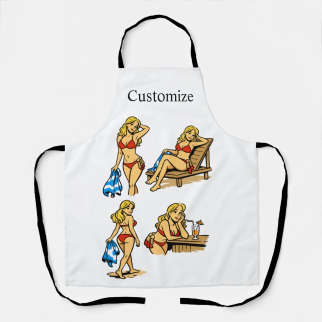 Bikini Beach Time Thunder_Cove Apron (Front)