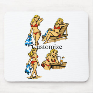Bikini Beach Time Thunder_Cove Mouse Pad