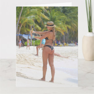 BIKINI BIG BOTTOM GIRL FUNNY BIRTHDAY giant ARDS  Card