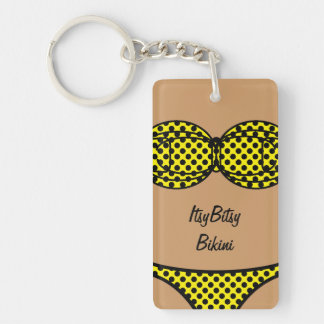 Bikini Black Polka Dot Key Ring