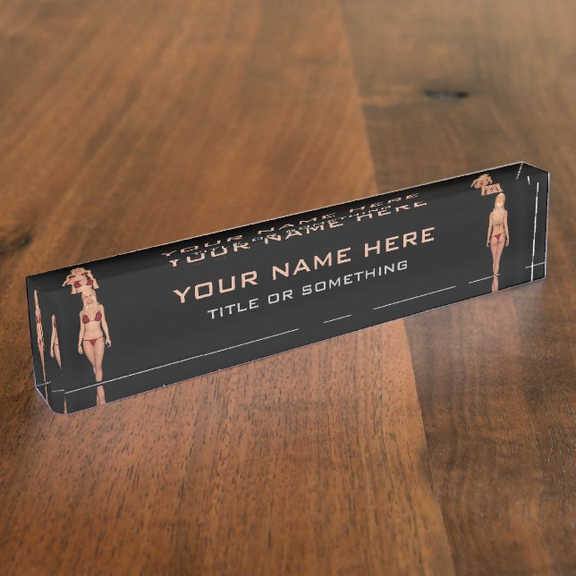 Bikini Blonde Nameplate (Side)