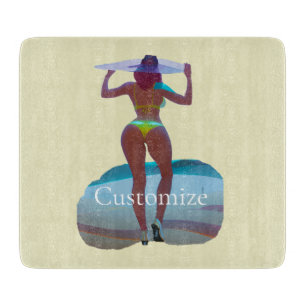 Bikini Booty Beach Girl Thunder_Cove Cutting Board