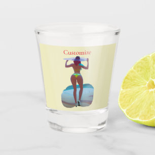 Bikini Booty Beach Girl Thunder_Cove Shot Glass