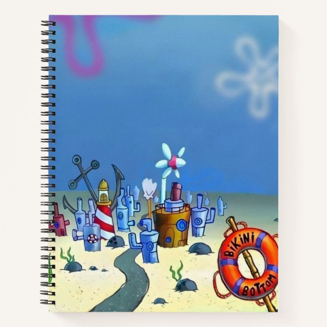 Bikini Bottom Inspired Notebook  (Front)