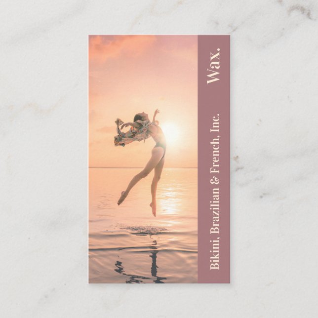 Bikini Brazilian French Wax Photo Jump Punchcard Loyalty Card (Front)