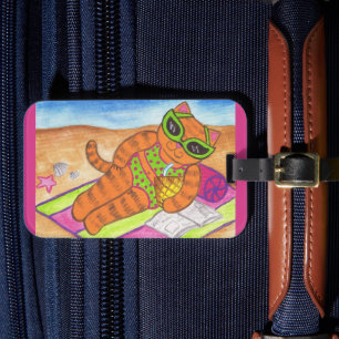Bikini Cat Luggage Tag