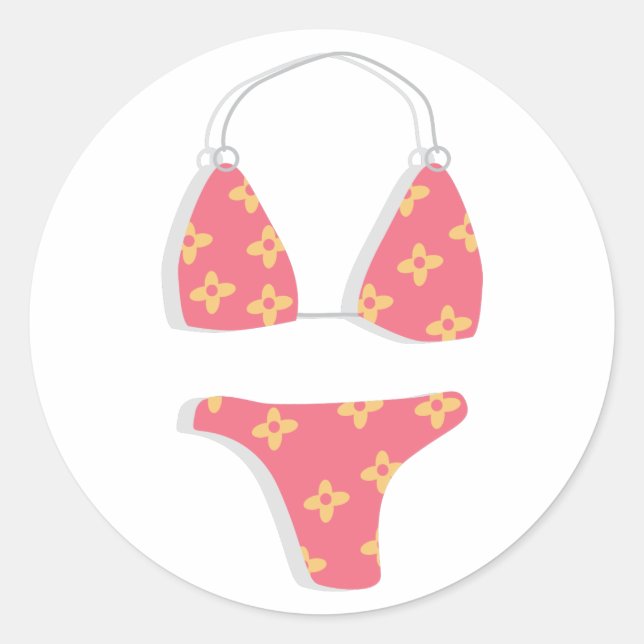 Bikini Classic Round Sticker (Front)