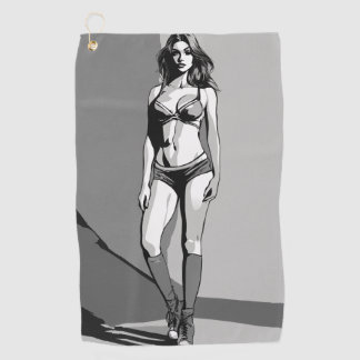 Bikini Girl Golf Towel