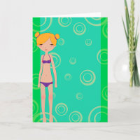 Bikini Girl Greeting Card