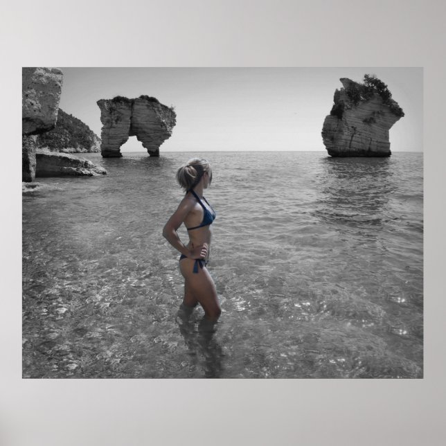 Bikini girl photo poster (Front)