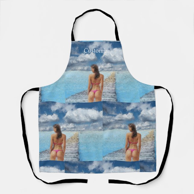 Bikini Girl Thunder_Cove Apron (Front)