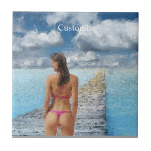Bikini Girl Thunder_Cove Ceramic Tile