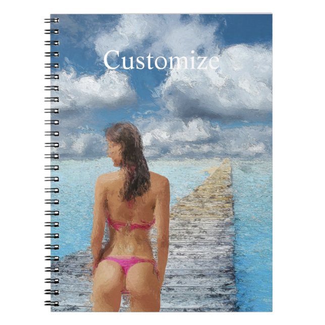 Bikini Girl Thunder_Cove Notebook (Front)