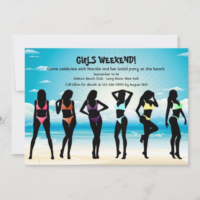 Bikini Girls Invitation (Front)