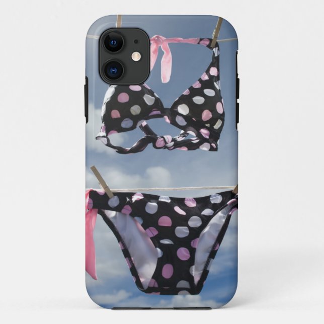 Bikini Hanging On A Clothesline Case-Mate iPhone Case (Back)