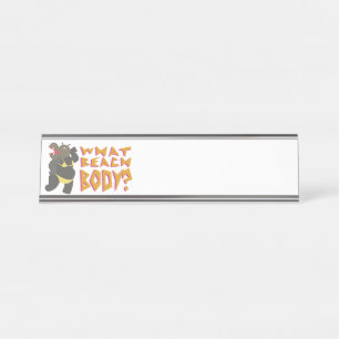 Bikini Hippo Desk Name Plate
