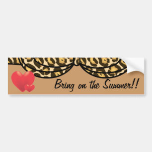 Bikini Leopard Print Bumper Sticker