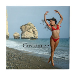 Bikini Model Dancing Thunder_Cove Ceramic Tile
