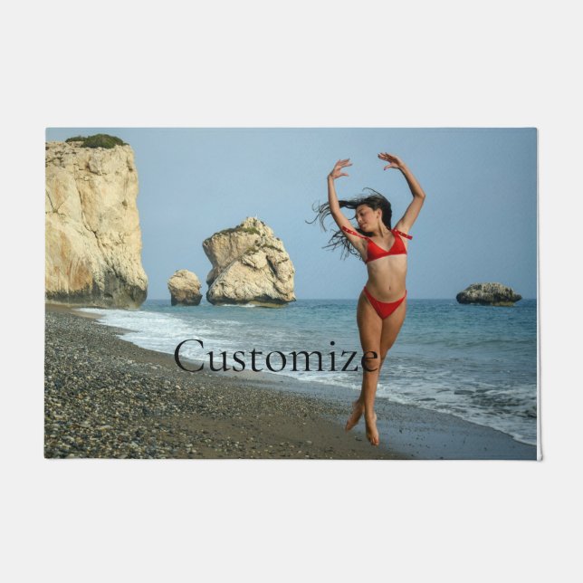 Bikini Model Dancing Thunder_Cove Doormat (Front)