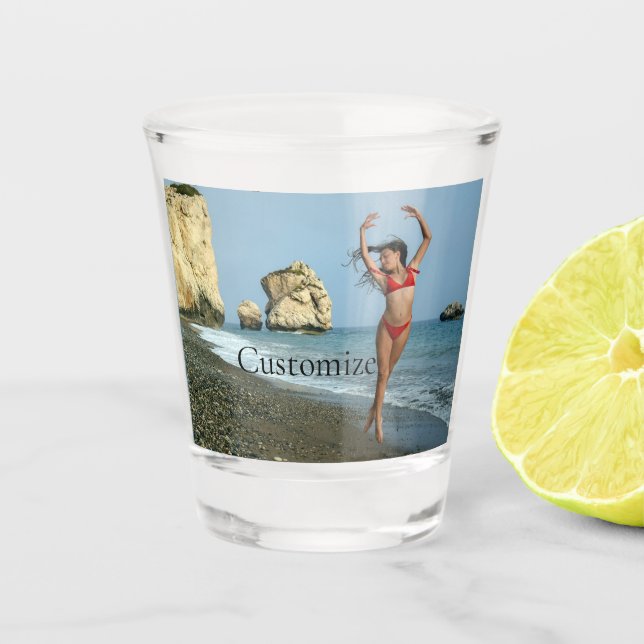 Bikini Model Dancing Thunder_Cove Shot Glass (Front)
