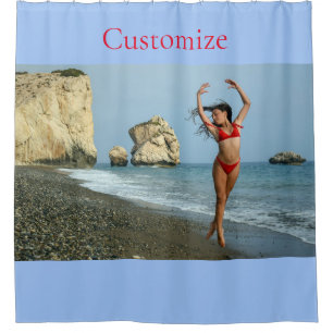 Bikini Model Dancing Thunder_Cove Shower Curtain
