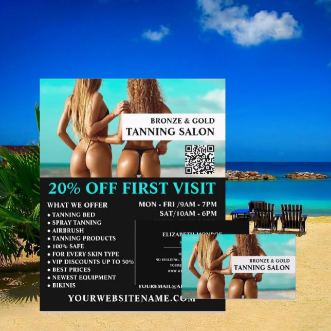 Bikini Models, Tanning Salon Business Card (Creator Uploaded)