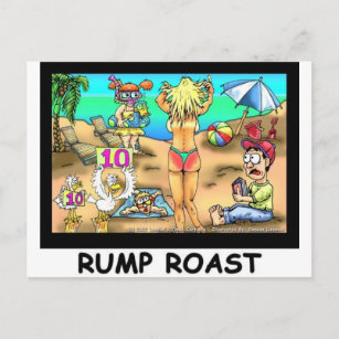 Bikini Rump Roast Funny Offbeat Tees & Gifts Postcard