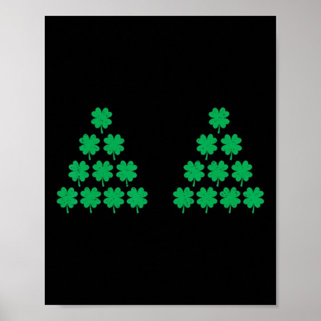 Bikini Style Shamrock Irish S St Patricks Day Funn Poster (Front)