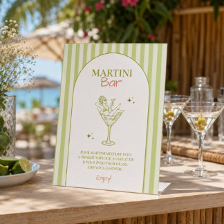 Bikinis and Martinis Bachelorette Bach Sign Bar