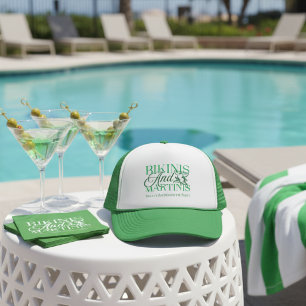 Bikinis and Martinis – Custom Bachelorette Party Trucker Hat