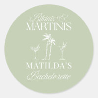 Bikinis and martinis Elegant vintage bachelorette