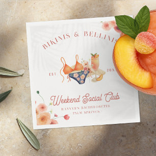 Bikinis & Bellinis Bachelorette Social Club Napkin