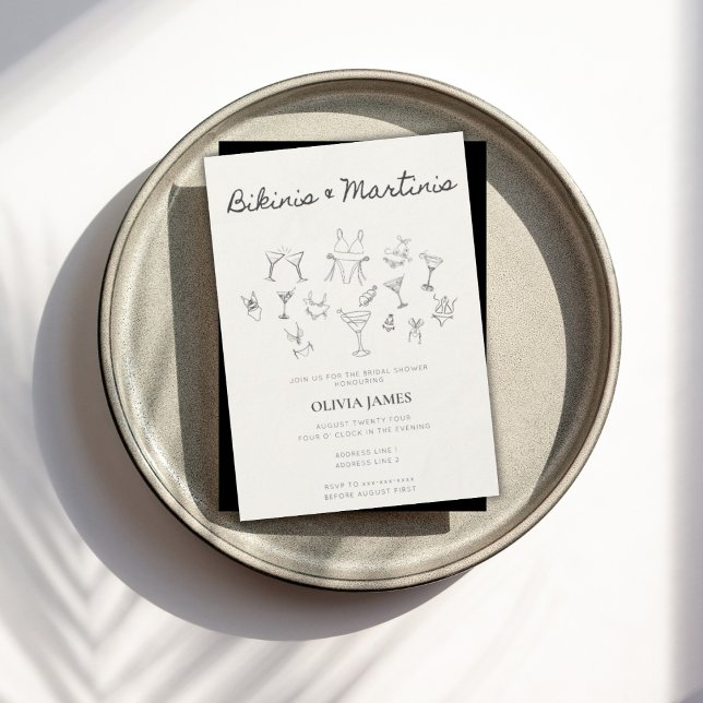 Bikinis & Martinis bachelorette party Invitation (Creator Uploaded)