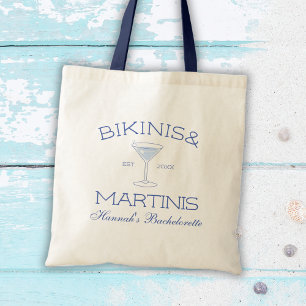 Bikinis & Martinis Beach Bachelorette Favour Tote Bag