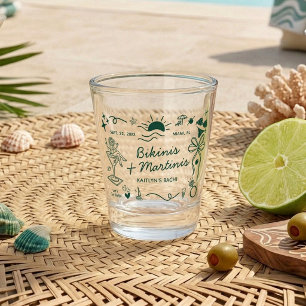 Bikinis & Martinis Beach Bachelorette Party Favour Shot Glass