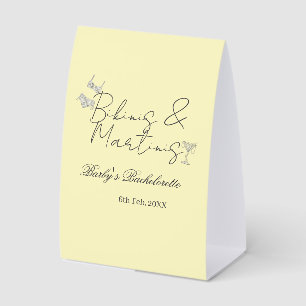 Bikins & Martinis bachelorette party yellow retro