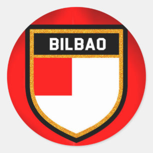 Bilbao Flag Classic Round Sticker