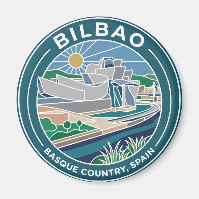 Bilbao Guggenheim Museum Spain Magnet (Front)