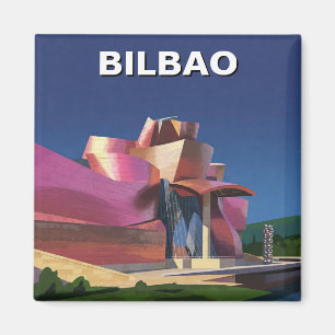 Bilbao Guggenheim Museum Travel Abstract Magnet