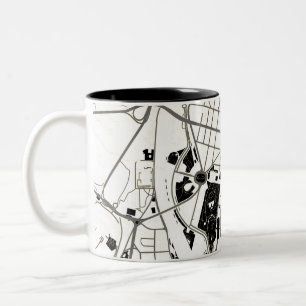Bilbao minimalist map map - Black-white Two-Tone Coffee Mug
