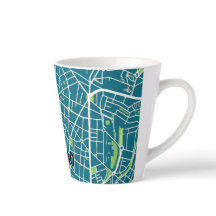 Bilbao minimalist map map - Blue-Green