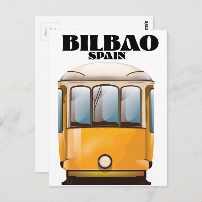 Bilbao Spain tram travel poster Postcard (Front/Back)