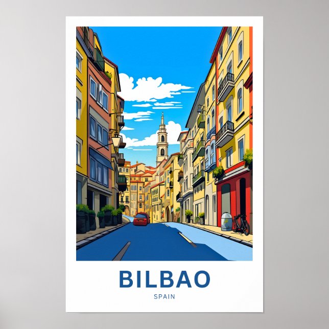 Bilbao Spain Travel Print (Front)