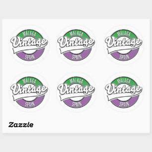 Bilbao spain vintage style logo classic round sticker