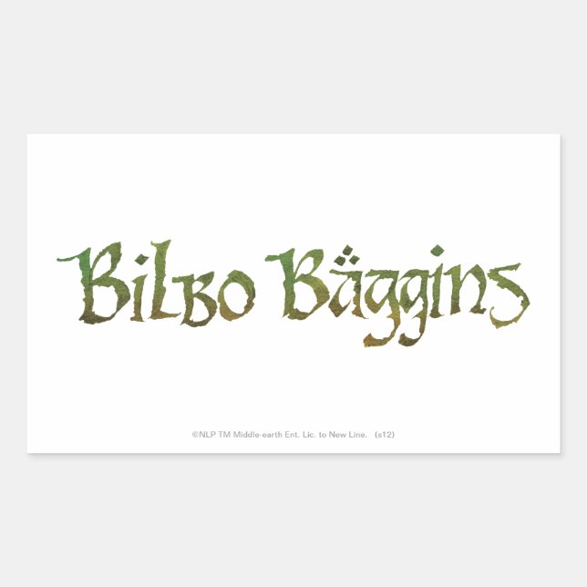 BILBO BAGGINS™ Textured Rectangular Sticker (Front)