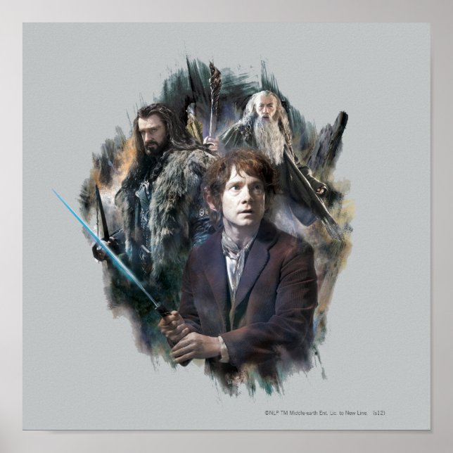 BILBO BAGGINS™, THORIN OAKENSHIELD™, & Gandalf Poster (Front)
